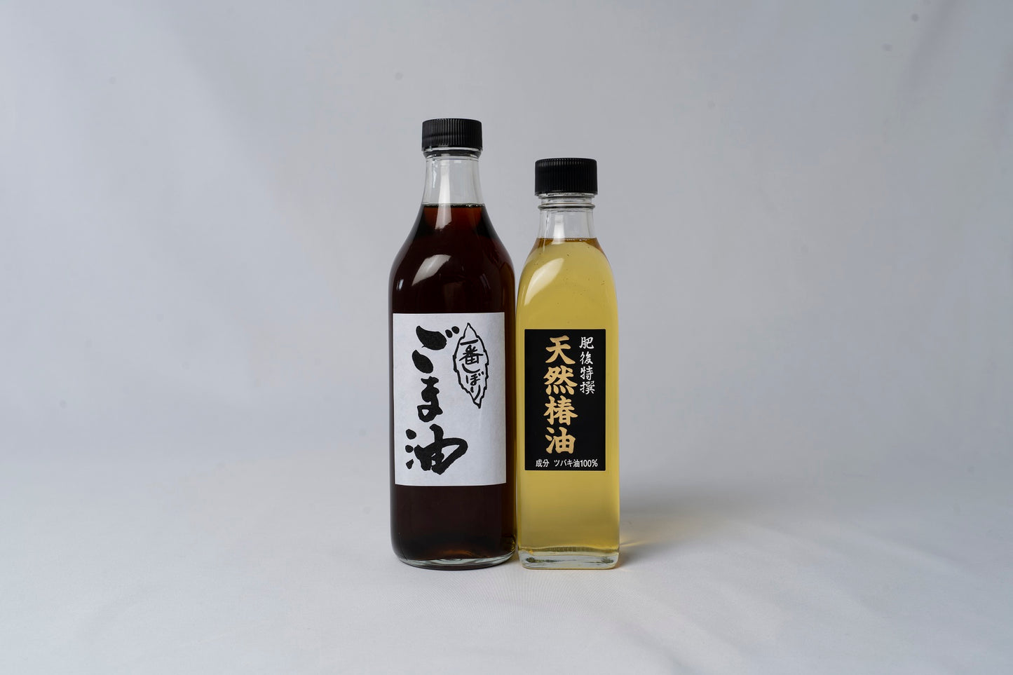 【各1本セット】天然椿油 276g× 一番しぼりごま油 460g
