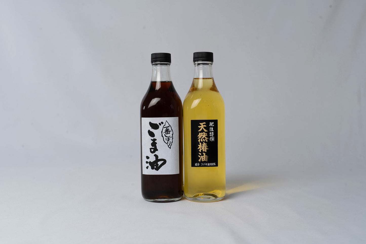 【各1本セット】天然椿油460g× 一番しぼりごま油 460g